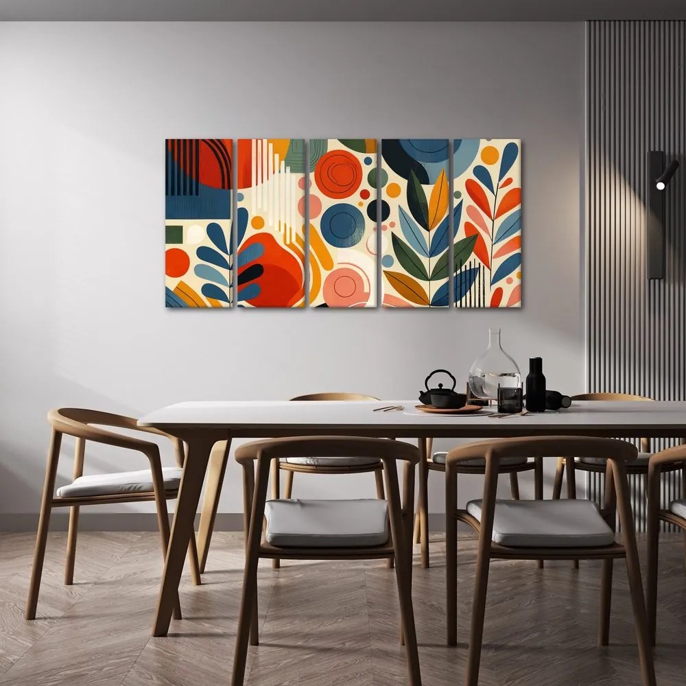 5 részes kép modern absztrakt formák