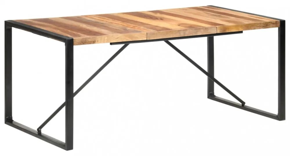 paliszander felületű tömör fa étkezőasztal 180 x 90 x 75 cm