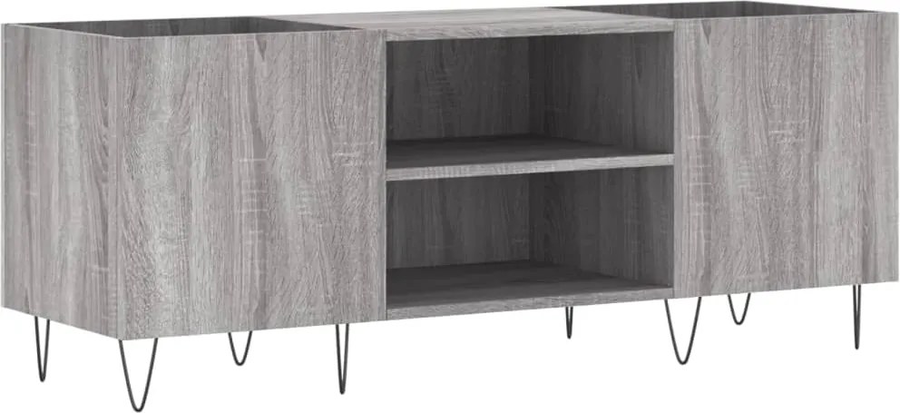 vidaXL szürke sonoma színű szerelt fa hanglemezszekrény 121x38x48 cm