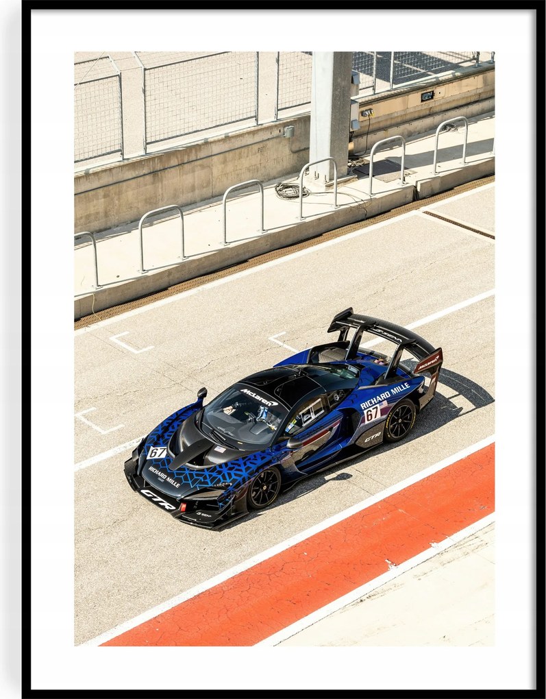 Poszter 50x70 McLaren Senna Gtr Versenyautó, Pálya, Szuperautó, Legenda
