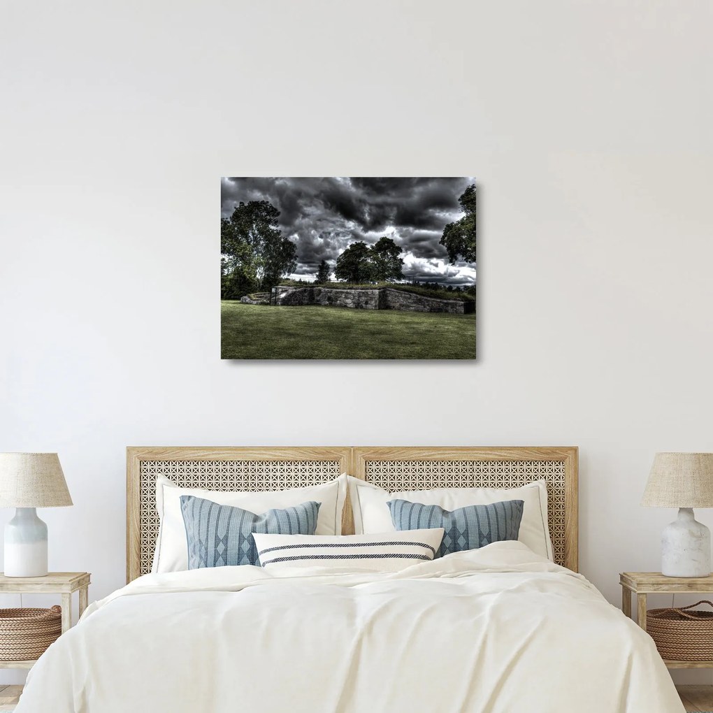 Egy felhős ég képe (üvegen) (70x50 cm)