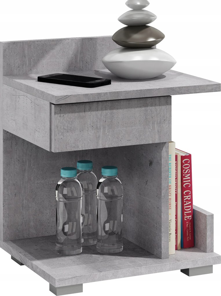 Éjjeliszekrény N1 Fésülködőasztal Komód Asztal Beton