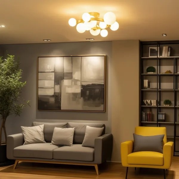 Brilagi - LED Felületre szerelhető csillár MILLA 10xG9/3W/230V arany/fehér