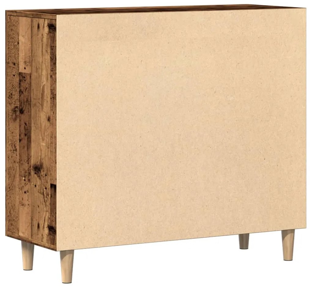 antik fa színű szerelt fa tálalószekrény 90 x 34 x 80 cm