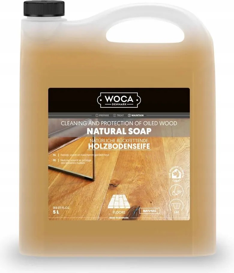 Woca Soap Natural 5L Szappan olajozott padlókhoz viaszolt munkalapokhoz