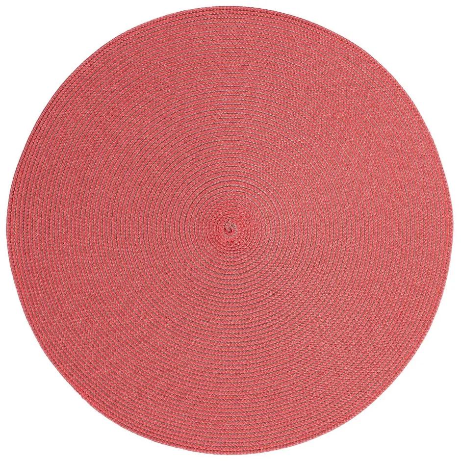 Round Chambray piros kerek tányéralátét, ø 38 cm - Zic Zac
