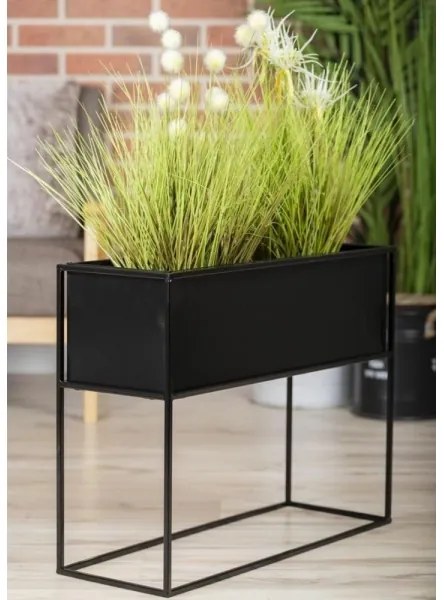 Virágállvány 50x64 cm fekete színben