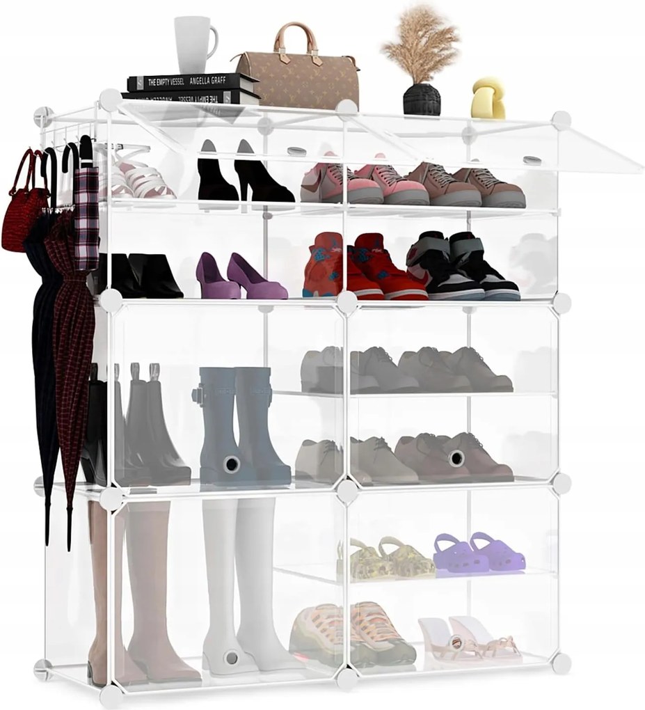 Szekrény Polc cipő papucs Modul Könyvespolc 24 pár cipőhöz