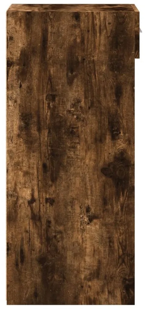 füstös tölgy színű szerelt fa tálalószekrény 50 x 42,5 x 93 cm