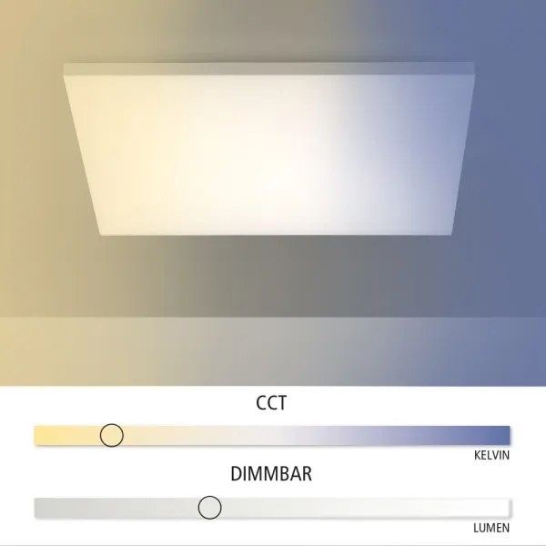 Leuchten Direkt 15552-16-LED Dimmelhető mennyezeti lámpa CANVAS LED/40W/230V + távirányító