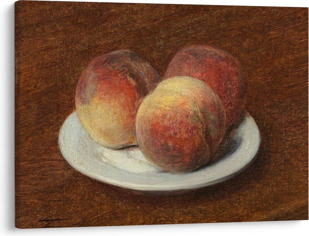Kép - Henri Fantin-Latour, Three Peaches on a Plate, reprodukciók (70x50 cm)