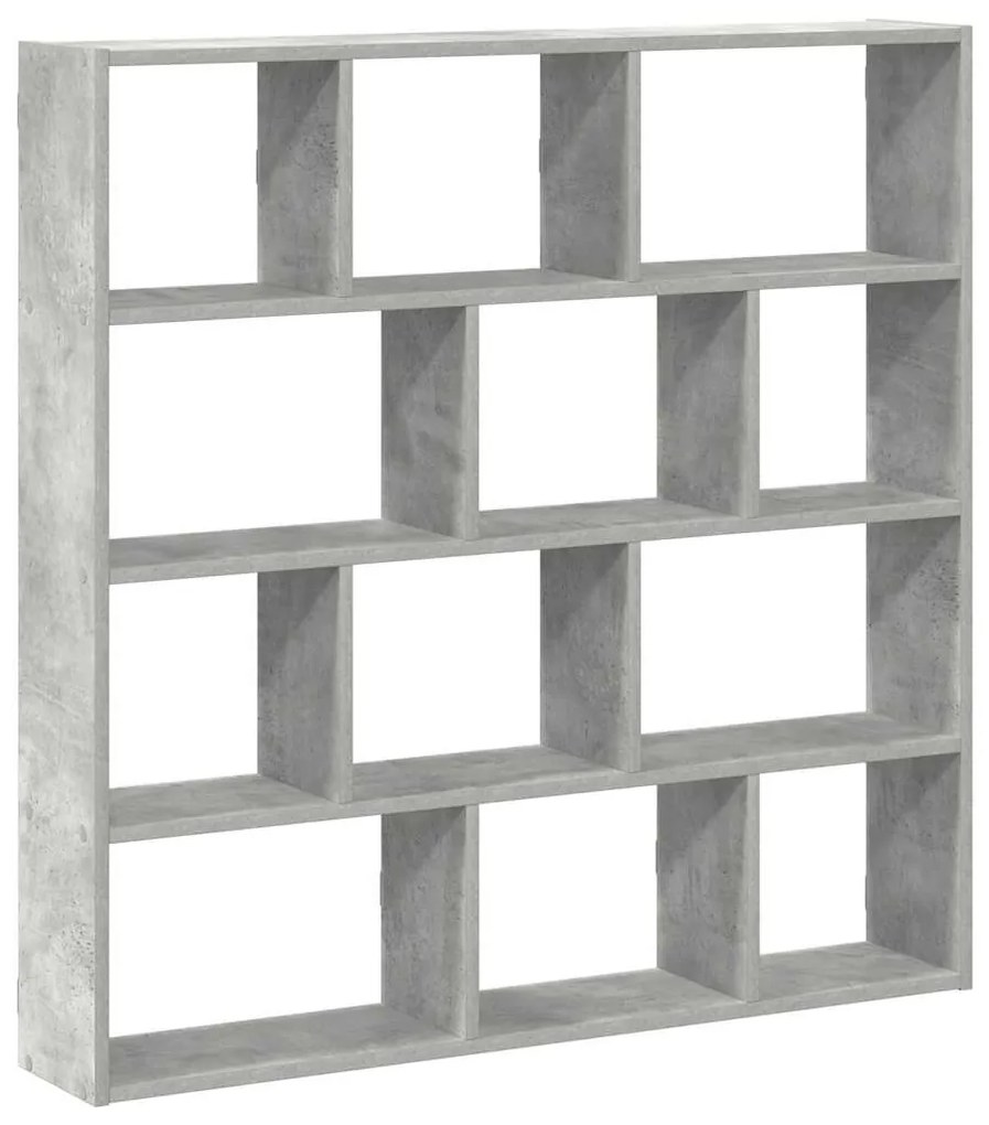 betonszürke szerelt fa fali kockapolc 12 rekeszes színű