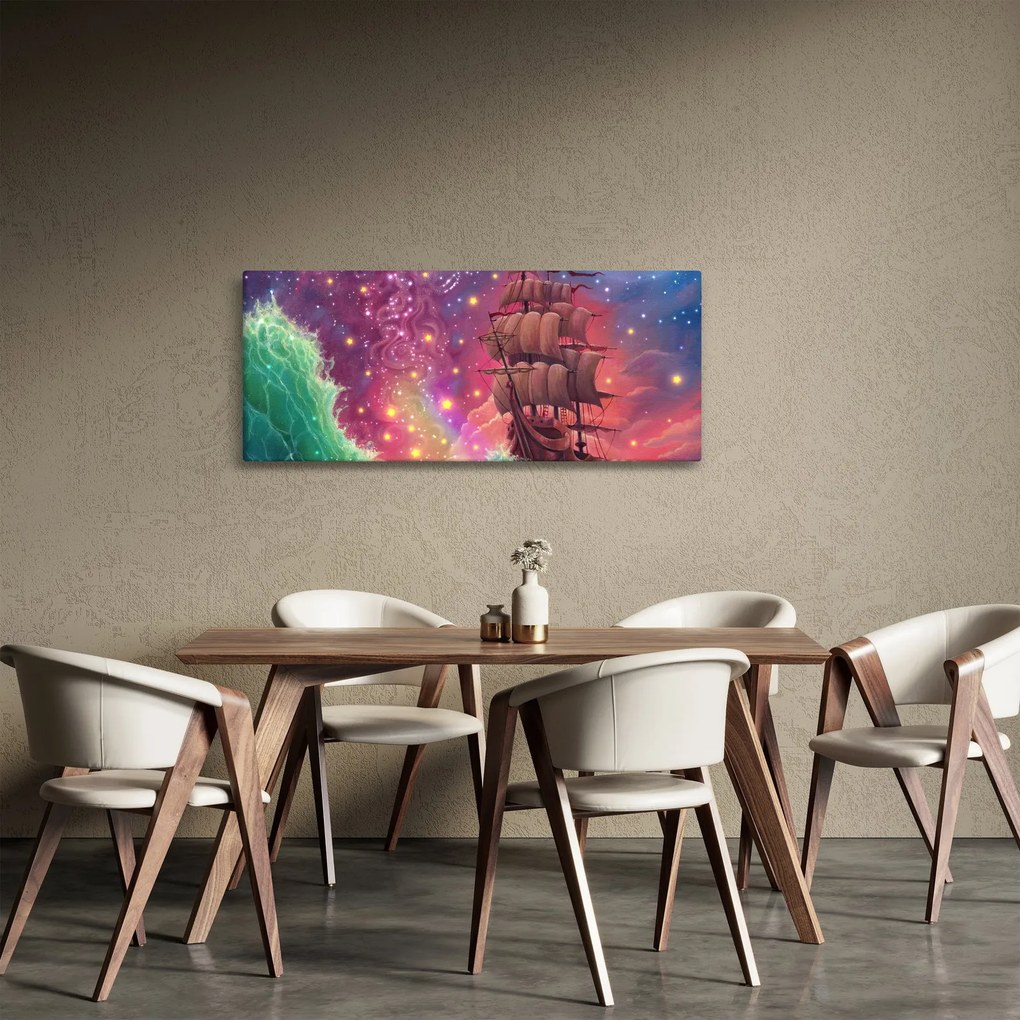 Kép - Hajó űr égbolttal (120x50 cm)