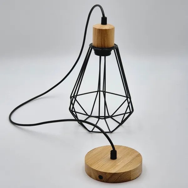 Brilagi - Csillár zsinóron WOODY BASKET 1xE27/60W/230V tölgy