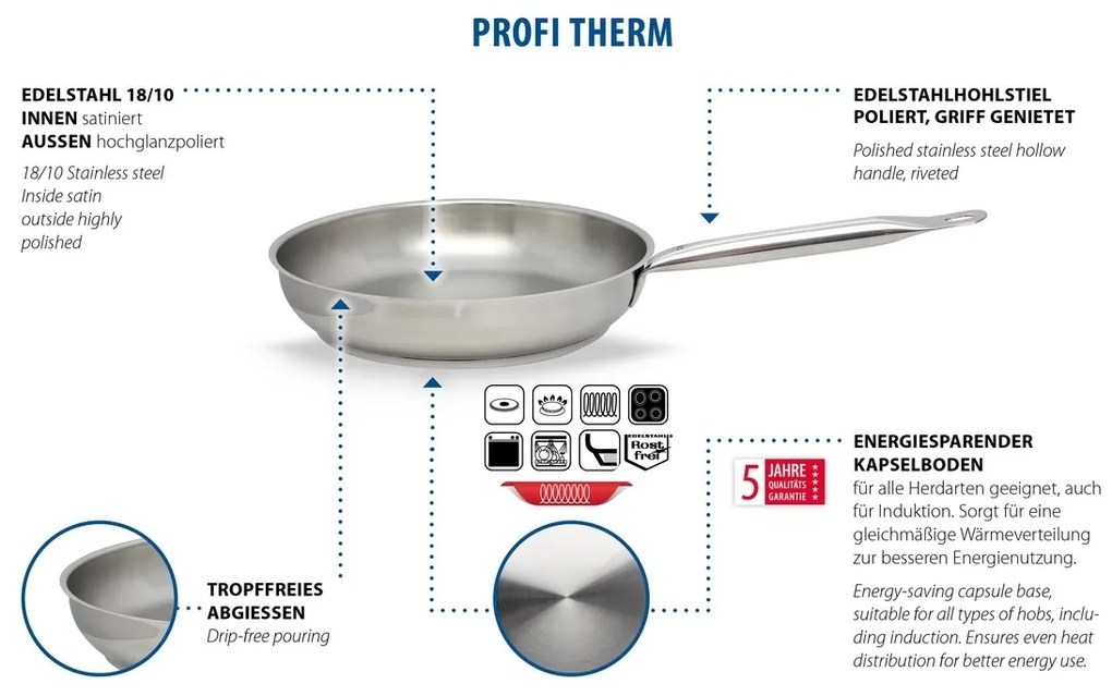 Elo 24544 Profi Therm 24 cm-es serpenyő, 24 cm