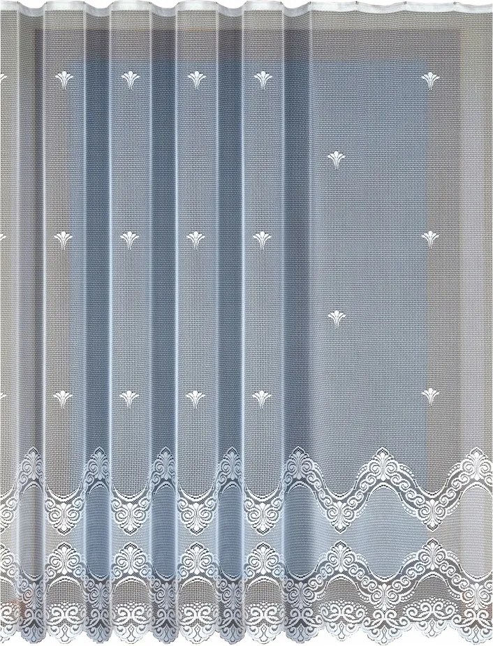 Mg Függöny vastag jacquard 34502 Fehér 250x160cm készre varrva Bt M