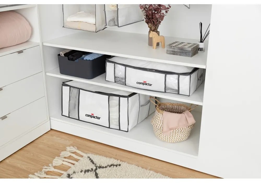Vákuumos-megerősített textil ruhatároló doboz 65x45x27 cm Life – Compactor