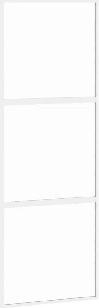 vidaXL fehér edzett üveg és alumínium tolóajtó 76 x 205 cm