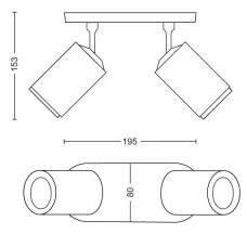 Philips - LED RGBW Dimmelhető spotlámpa Hue FUGATO 2xGU10/4,2W/230V fehér