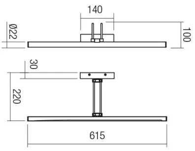 Redo 01-3473 - LED Képmegvilágító IKON LED/16,4W/230V 61,5 cm CRI 92 réz