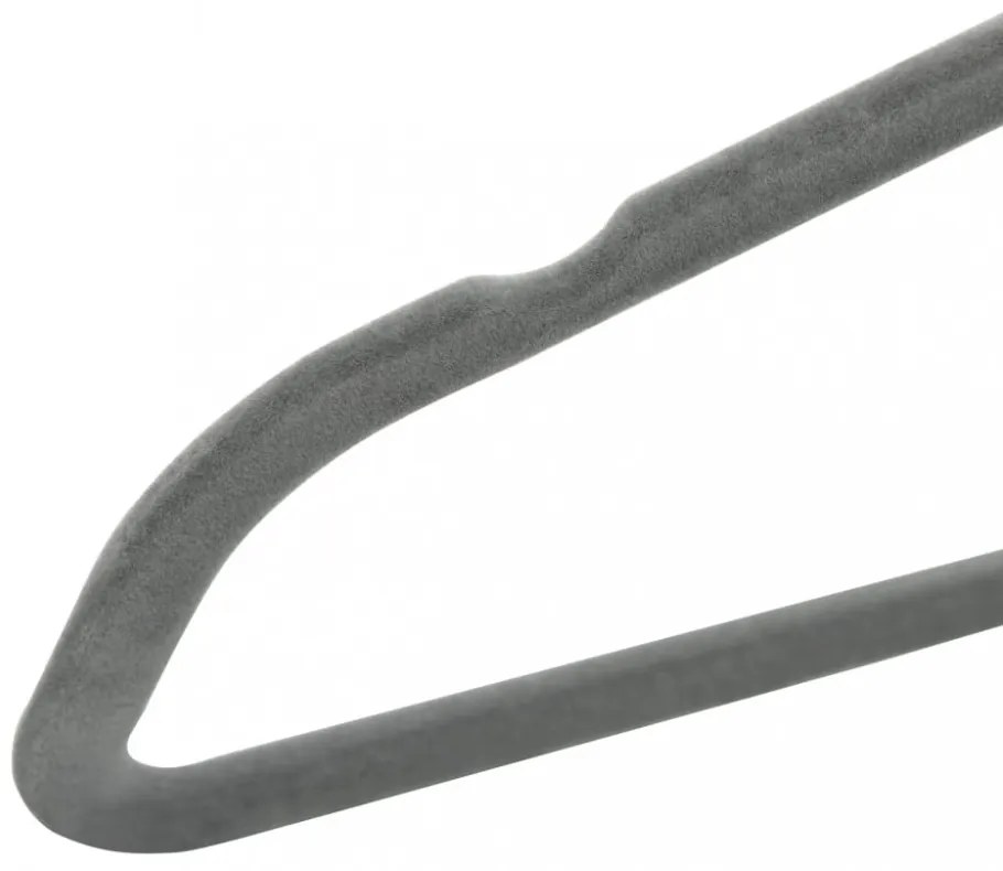 1000 db szürke csúszásmentes bársony ruhaakasztó