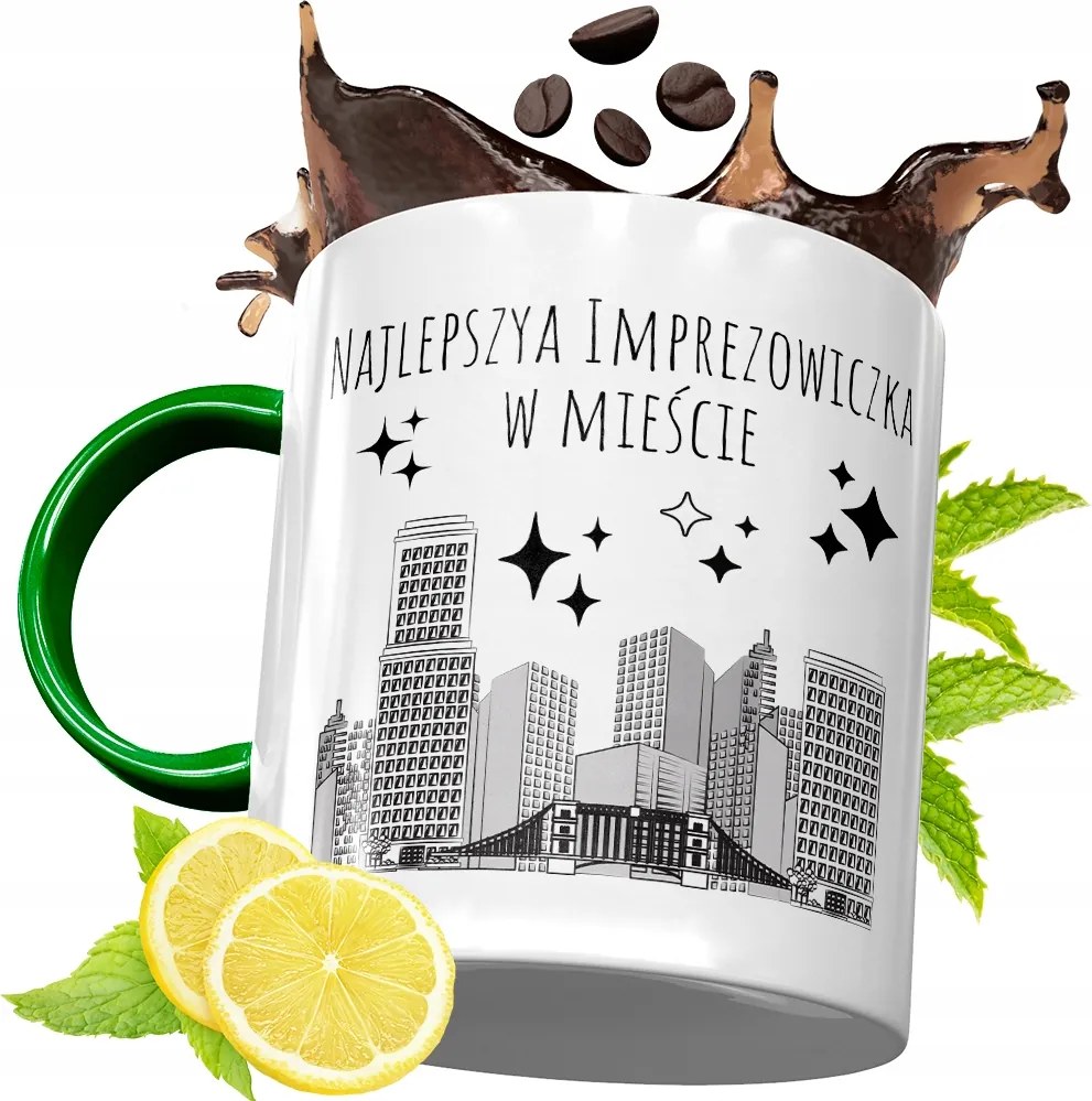 Zöld Bögre Party Ajándék Születésnapra, fényképes nyomattal