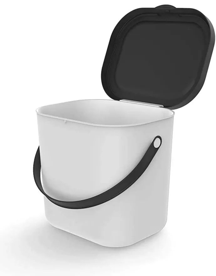 Fehér komposztálható hulladékgyűjtő edény 6 l Albula - Rotho