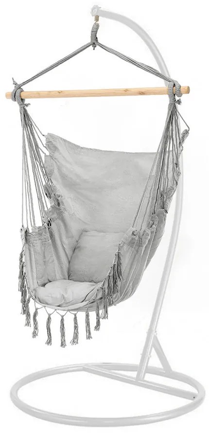 Puerto függőszék állvánnyal szürke-fehér