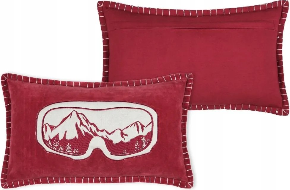 Karácsonyi díszpárna Chamonix boglárka 30x50cm Boho hegyi szemüveg