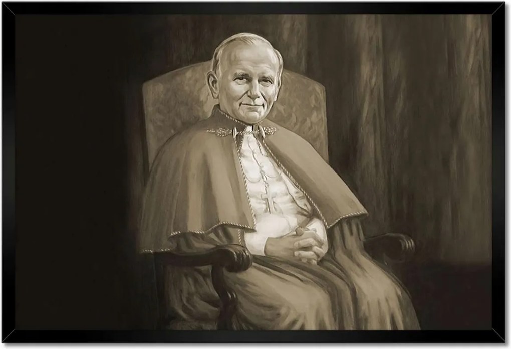 Poszterek keretben 60x40 Lengyel János Pál pápa 2