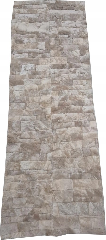 Patchwork ágytakaró báránybőrből – világos csepegtető a kanapéra/ágyra 200x80 cm