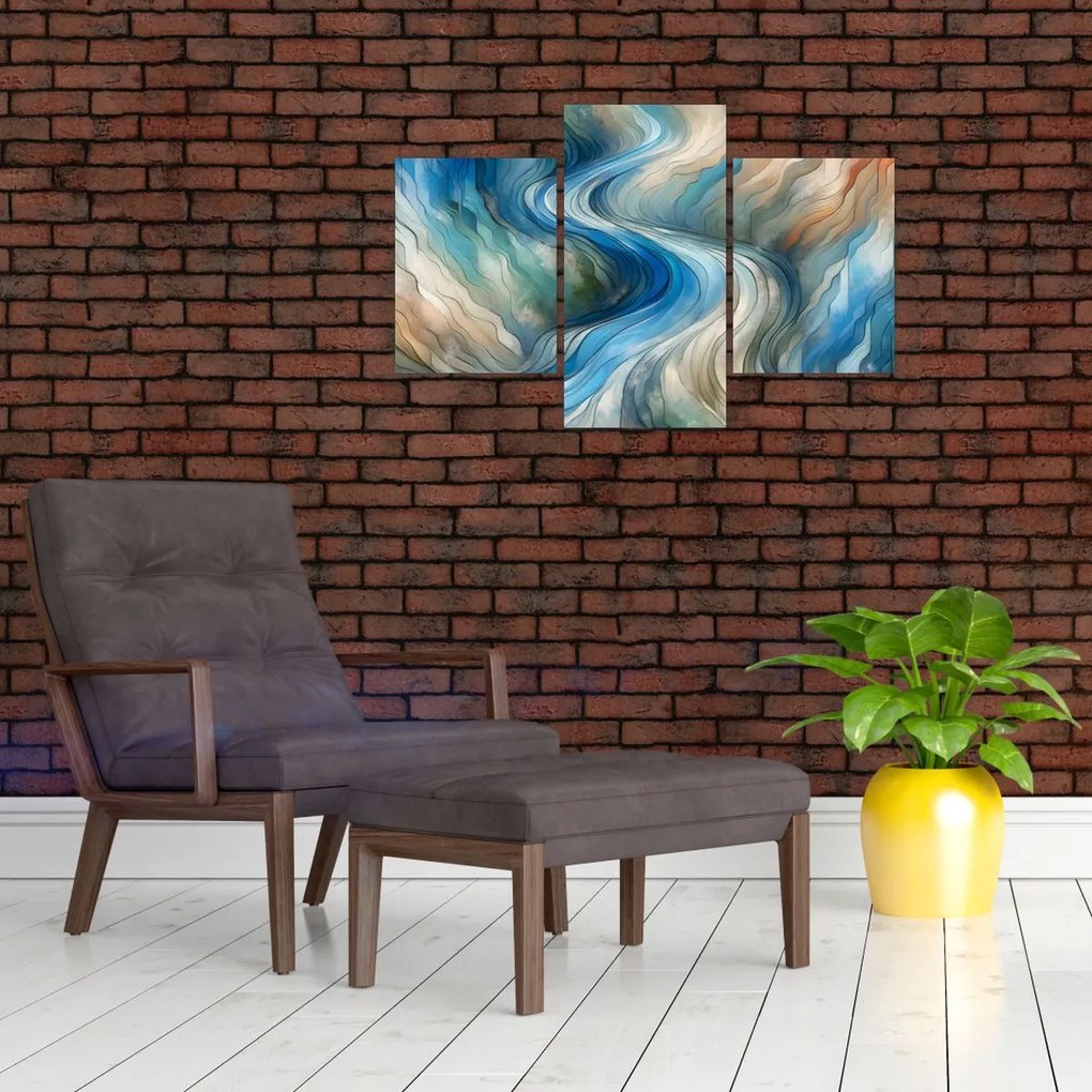 Kép - Absztrakt áramlat (90x60 cm)
