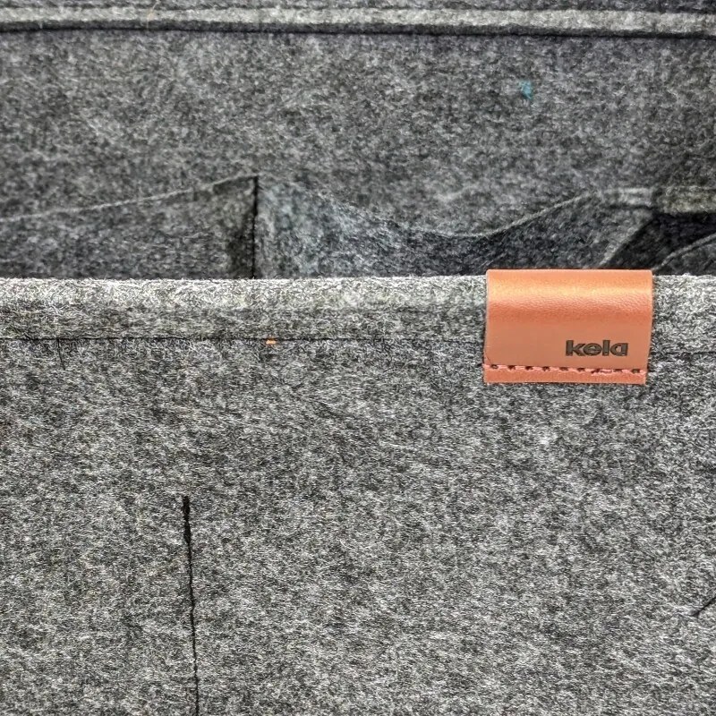 Kela Fay tárolókosár fogantyúval ,sötétszürke, 35 x 25 cm,