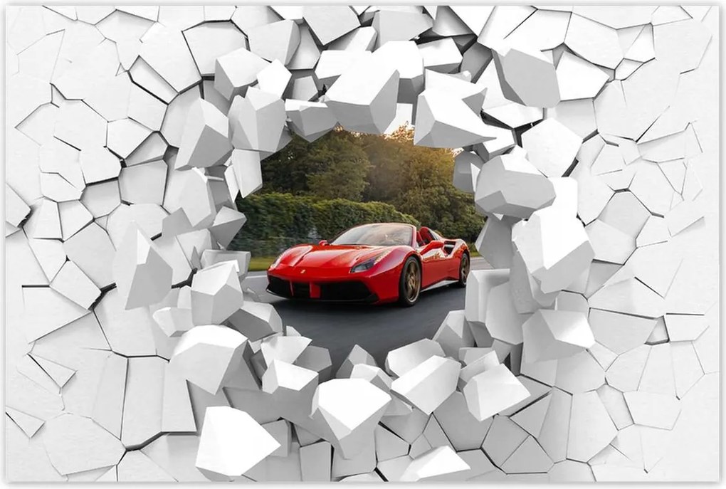 Poszter 60x40 Piros Ferrari út