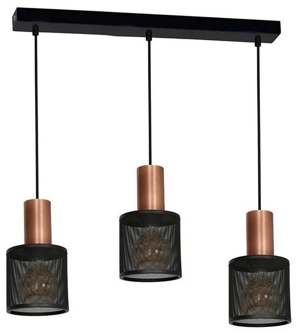 Milagro Csillár zsinóron ARES BLACK 3xE27/60W/230V MI0915