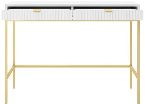 Konzolasztal NOVA 77x104 cm fehér/arany