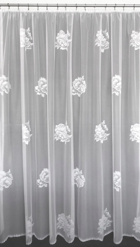 Mg Függöny jacquard 772/13 Fehér 200X160 szalaggal M