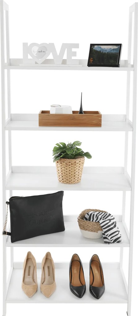 5 polcos állvány, fehér, REON TYP 3