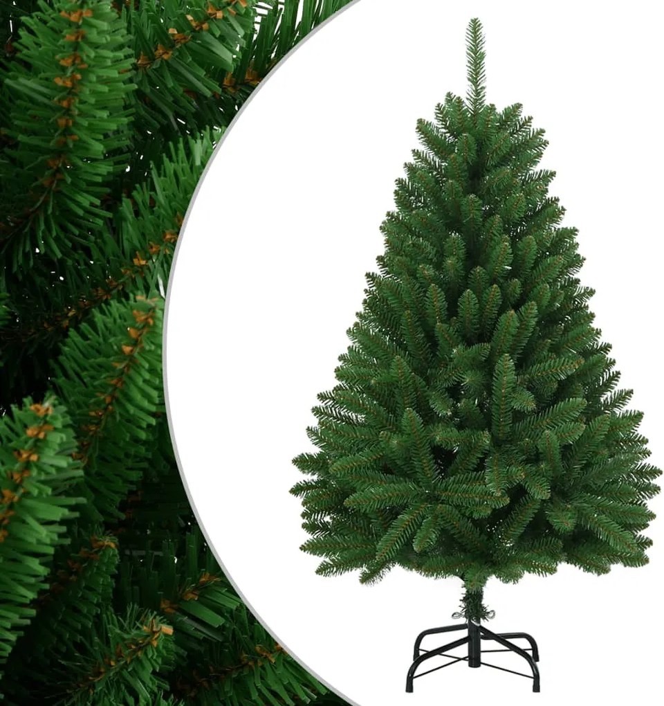 vidaXL zöld csuklópántos műkarácsonyfa állvánnyal 150 cm