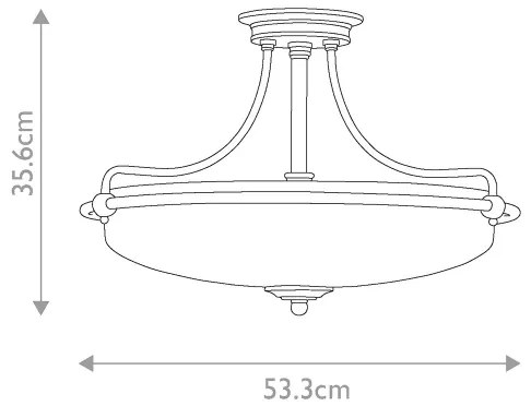 Elstead QZ-GRIFFIN-SFM-WS - Felületre szerelhető csillár GRIFFIN 4xE27/100W/230V réz