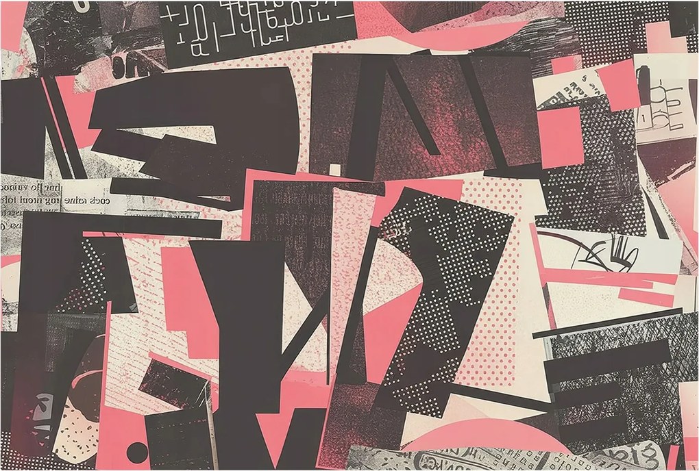 Design fotótapéta Flizelin falra Geometrikus kollázs 104x70 Ragasztó