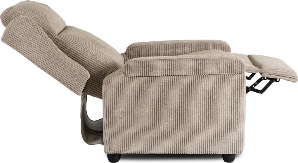 Dönthető fotel bézs kord kárpittal – SPENCER