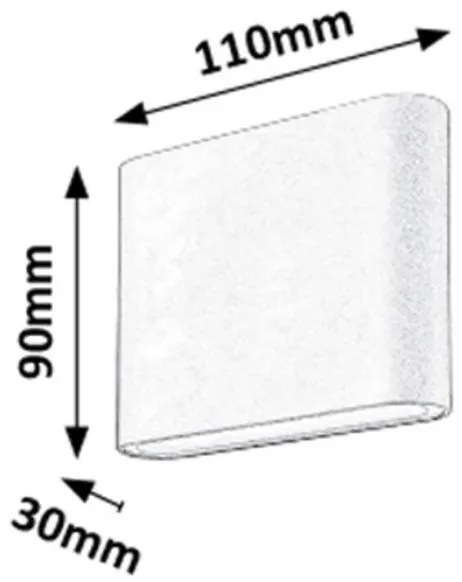 Rabalux 7951 - LED Kültéri fali lámpa REYNOSA 2xLED/3W/230V IP54 3000K