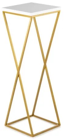 LOFT virágtartó állvány 70x24 cm arany/fehér