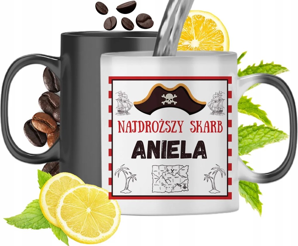 Varázsbögre Angyaloknak Fekete Matt Nyomtatott Mintával 330ml