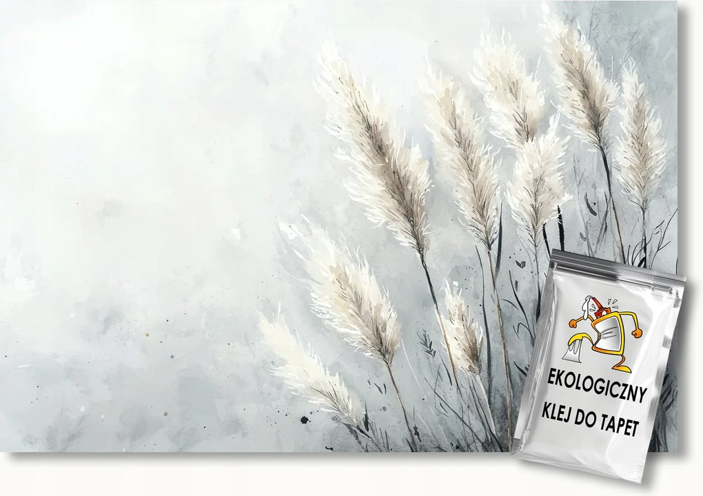 Fotótapéta Flizelina Természet Dekoráció Szürke Pampas Fű 104x70,5 ragasztó