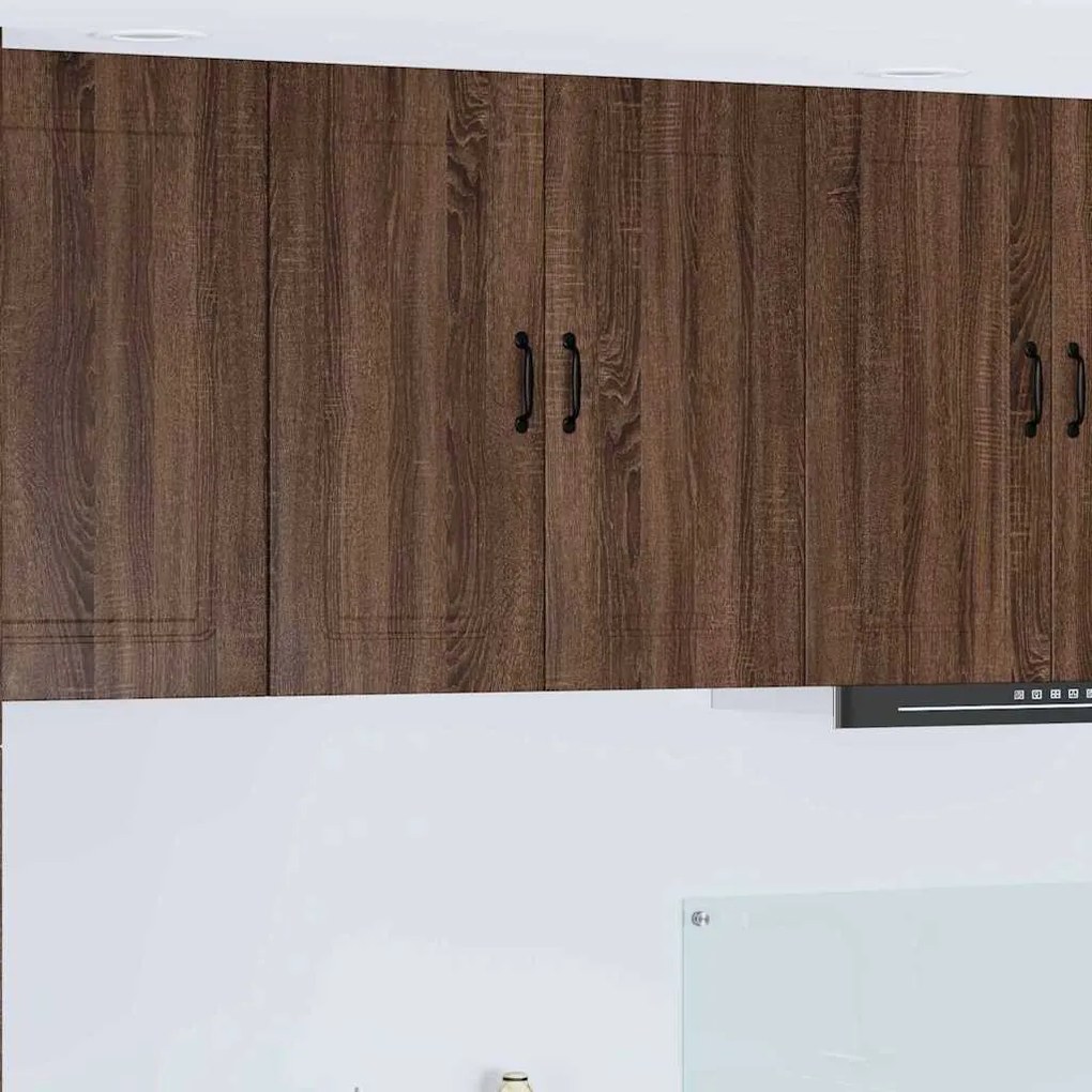 Fali konyhaszekrény ajtóval Barna Tölgy 80 x 31 x 80 cm Faanyag