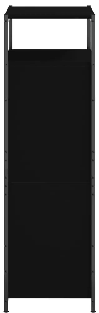 fekete szerelt fa cipőszekrény 60x34x112 cm