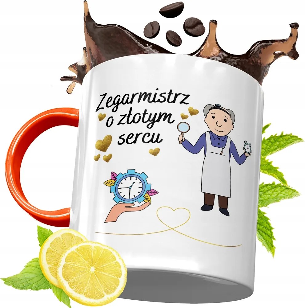 Narancssárga Bögre Óramesternek Ajándék fényképes nyomtatással