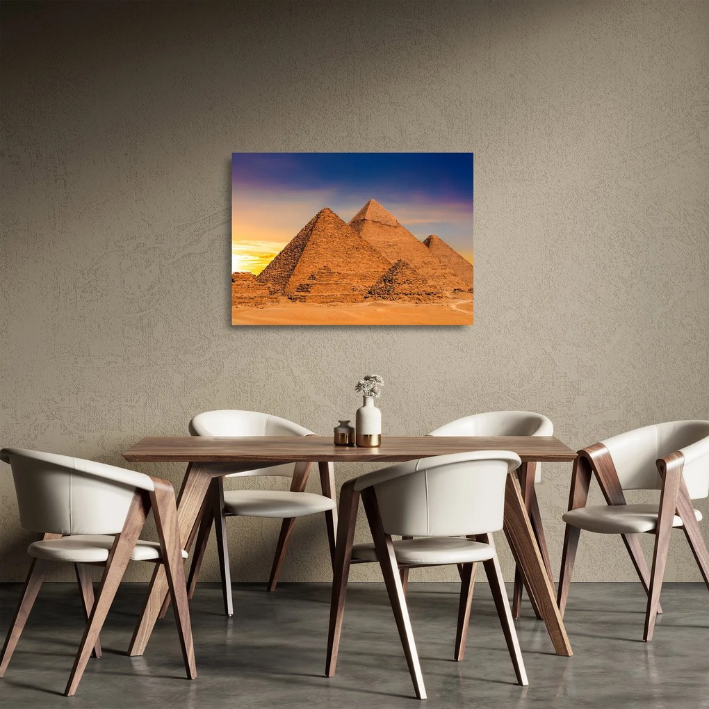 Kép - Egyiptomi piramisok (üvegen) (70x50 cm)